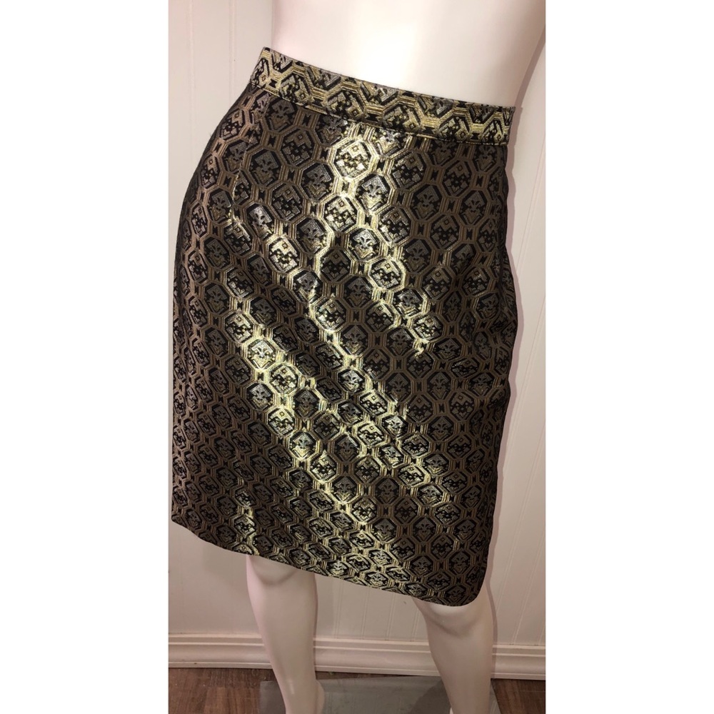 Black and Gold Brocade Skirt